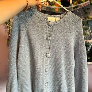Liz Claiborne Blue Cardigan Sweater Timeless Design